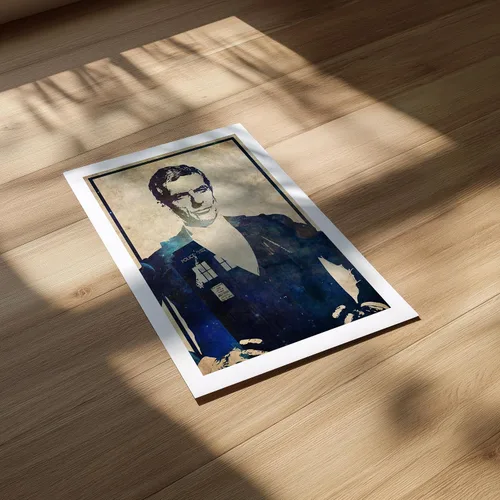 Miniatura 6 de CultClassicPosters Doctor Who 12th Doctor Art Print – Póster minimalista hecho a mano de 13 × 19 con Peter Capaldi y TARDIS – Papel fotográfico