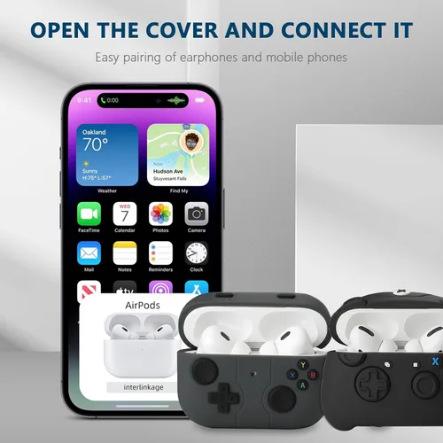 Miniatura 5 de [Paquete de 2] Gedicht para Airpods Pro, bonita funda de personajes de dibujos animados de AirPods Pro, diseño único, divertido y divertido Kawaii