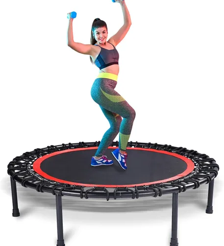 Miniatura 6 de 40" Mini Trampoline for Adults, Heavy-Duty Rebounder Trampoline with 30 Bungees - Silent Indoor Exercise Trampoline for Adults, Small Trampoline for