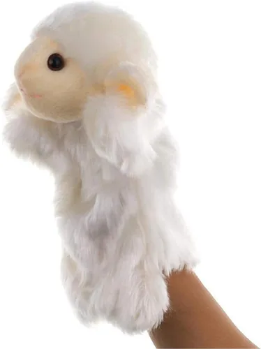 Miniatura 2 de Marionetas de mano de ovejas cordero peluche animales juguetes para imaginativo juego de simulación narración de cuentos blanco
