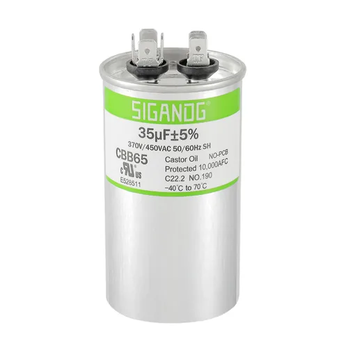 Miniatura 11 de 80/5 uF 80+5 MFD 370V o 440V CBB65 Capacitor Redondo de Arranque de Doble Funcionamiento 80 5 uF MFD 370 440 Voltios VAC para Condensador
