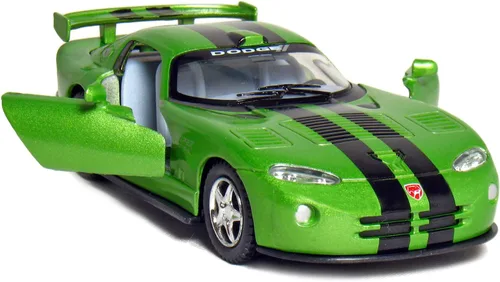 Miniatura 5 de KiNSMART - Dodge Viper GTR-S Escala 1:36 5 pulgadas, modelo de metal fundido a presión de juguete Super Sports Race Car (verde)