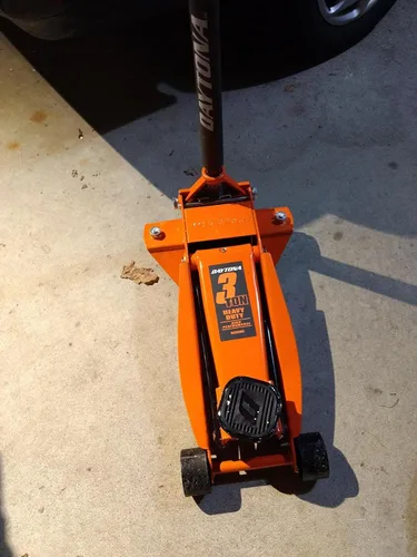Miniatura 2 de Gato de piso resistente de acero de 3 toneladas con bomba rápida - naranja