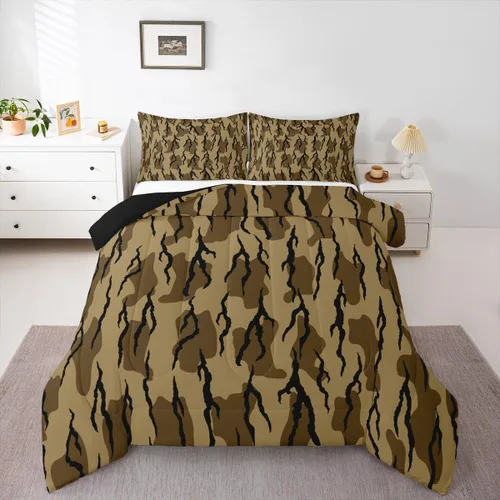 Miniatura 23 de Feelyou Juego de edredón de camuflaje de avión para niños, juego de ropa de cama con decoración de avión de camuflaje para adolescentes y niños