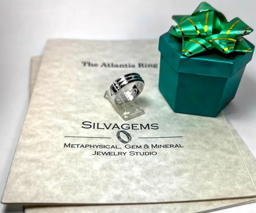 Miniatura 7 de Atlantis - Anillo de plata de ley 925, amuleto egipcio talismán hecho a mano