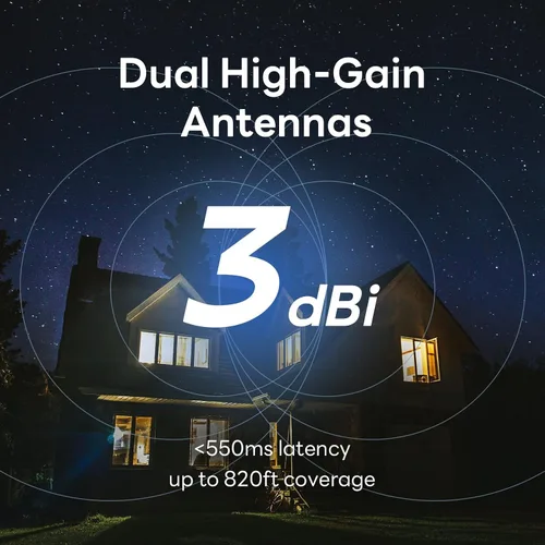 Miniatura 7 de Tenda Cámara de seguridad Wi-Fi 2K QHD para exteriores, enchufe de 4MP, cobertura completa de 360°, visión nocturna a color, detección de movimiento