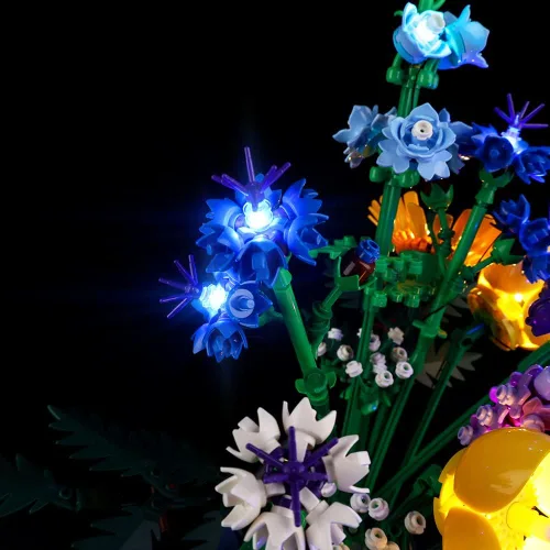 Miniatura 7 de Kyglaring Kit de luces LED compatible con Lego Set 10313, accesorios de iluminación compatibles con iconos de ramo de flores silvestres, solo luces