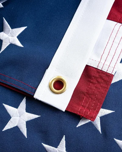 Miniatura 13 de Bandera estadounidense de 10 x 15 pulgadas para exteriores, bandera de Estados Unidos resistente al aire libre, estrellas bordadas de poliéster