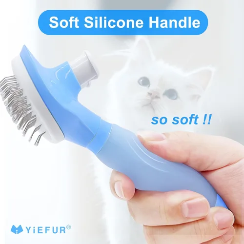 Miniatura 3 de Cepillo para gatos para desprendimiento, silicona autolimpiante para el cabello largo y corto Removing Loose Hair,Minimized Shedding,Cat