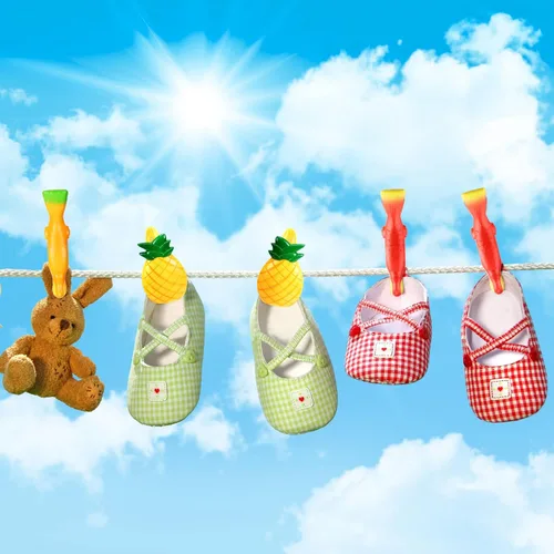 Miniatura 7 de CHENGU 10 clips para toallas de playa, clips para toallas, soportes para sillas de playa, tamaño gigante, pasadores de ropa de plástico, loro