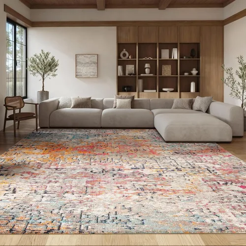 Miniatura 41 de SAFAVIEH Colección Madison - Alfombra de acento 2'2" x 4', negro y dorado, diseño abstracto moderno, no desprende pelusa y fácil cuidado, ideal