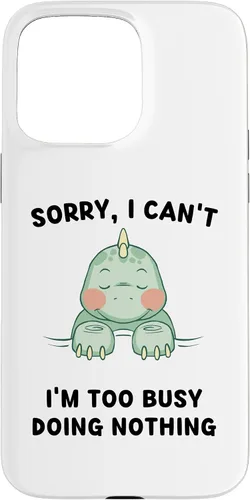 Miniatura 27 de iPhone 16 Sorry, I Can't I'm Too Busy Doing Nothing Sleeping Dinosaur Case