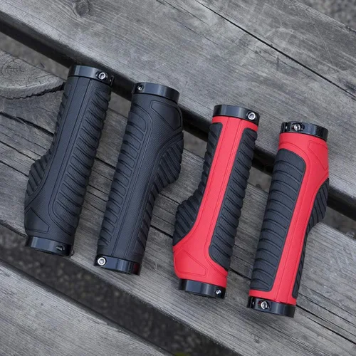 Miniatura 8 de ROCKBROS Empuñaduras de bicicleta de montaña, empuñaduras para manillar de bicicleta, doble abrazadera de aluminio para MTB BMX, extremos de barra