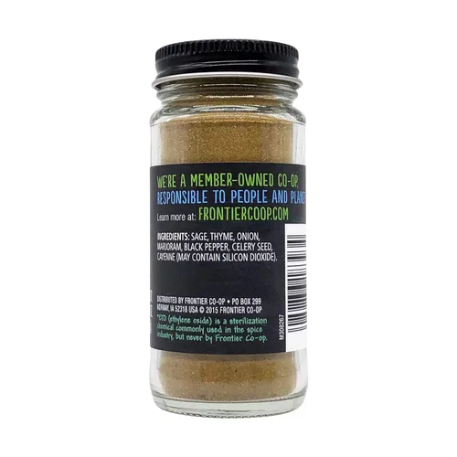 Miniatura 4 de Frontier Co-op Condimento para aves de corral sin sal, botella de 1.34 onzas, mezcla de salvia, tomillo y cebolla, perfecto para aves de corral