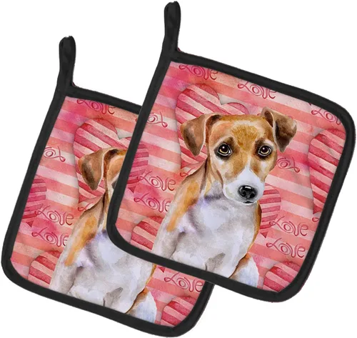 Miniatura 306 de Caroline's Treasures BB9655PTHD - Juego de soportes para ollas de cocina resistentes al calor, almohadillas calientes para horno, 7 1/2 x 7 1/2