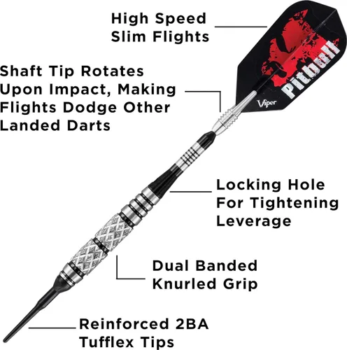 Miniatura 3 de Viper Pitbull 90% Tungsteno Dardos de Punta Suave, 18 Gramos