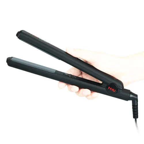 Miniatura 6 de MHU - Plancha profesional de hierro plano de queratina de 1 pulgada de turmalina, plancha de pelo de cerámica, calentamiento instantáneo, apagado