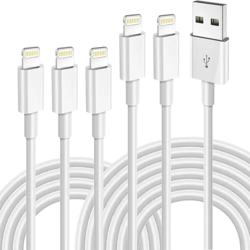 Miniatura 8 de Paquete de 4 cables de carga para iPhone, Lightning a USB-A con certificación MFi [3/3/6/6 pies], cable de carga rápida compatible con iPhone 12/12