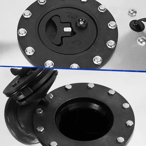 Miniatura 4 de Tanque de gas para celdas de combustible de 15 galones 60L universal con remitente de nivel, tanque de combustible de aluminio pulido para carreras