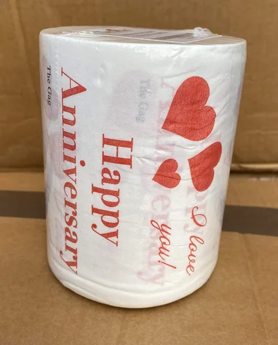 Miniatura 2 de Rollos de papel higiénico - Papel higiénico al por mayor a granel Papel higiénico real FELIZ ANIVERSARIO Broma Regalo de broma