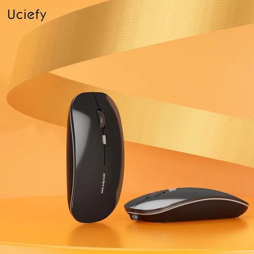 Miniatura 7 de Uciefy Q5 - Ratón inalámbrico recargable delgado, 2.4G, portátil, óptico, silencioso, ultrafino, ratón inalámbrico para computadora con receptor USB