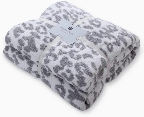 Miniatura 17 de MH MYLUNE HOME Manta Throw Ultra Suave de Leopardo (50x60 pulgadas) Mantas de Microfibra Suaves Cálidas Reversibles Manta de Guepardo