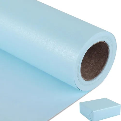 Miniatura 9 de NESCCI Papel de regalo mate, papel de brillo perlado de color sólido, 3 rollos, 17 pulgadas x 32.8 pies por rollo. Papel de regalo perfecto