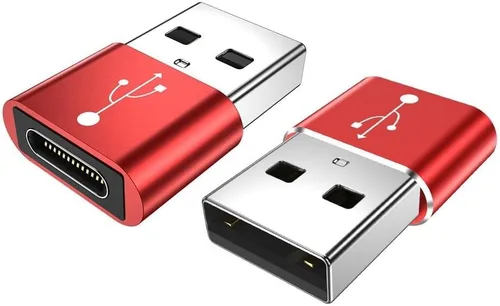 Miniatura 5 de BoxWave Adaptador compatible con Chuwi HiPad Plus - USB-A a C PortChanger (paquete de 5), USB Tipo-C OTG USB-A Convertir datos de carga - Plateado