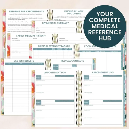 Miniatura 5 de bloom daily planners Planificador de enfermedades crónicas y diario médico sin fecha – rastreador de dolor y síntomas de 12 meses, registro