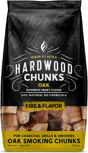 Miniatura 14 de Fire & Flavor Trozos de Madera de Manzana para Ahumar y Asar a la Parrilla - Totalmente Naturales, de Larga Duración con un Sabor Ligeramente Dulce