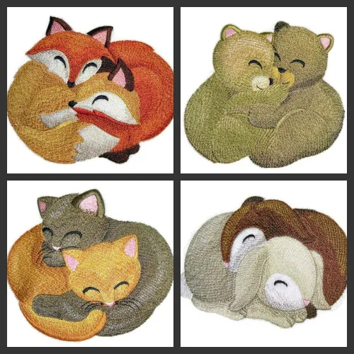 Miniatura 2 de Naturaleza tejida en hilos, Amazing Baby Animal Kingdom [Autumn Cozy Cuddlers - Zorros] [Personalizado y único] Parche bordado para planchar y coser