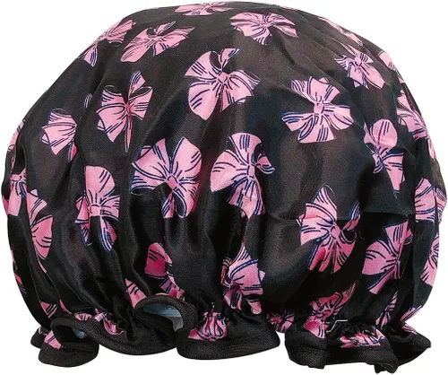 Miniatura 5 de allydrew Gorros de ducha impermeables reutilizables para cabello largo, cerezas
