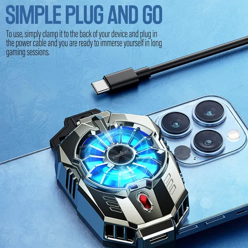 Miniatura 6 de TRILINK Enfriador de teléfono para juegos, ventilador de refrigeración universal para teléfono con dos modos de enfriamiento, funda de radiador
