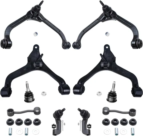 Miniatura 115 de Detroit Axle - Kit de suspensión frontal de 10 piezas para Jeep 2002-2004 Liberty, 2 brazos de control superiores con rótula 2 rótulas inferiores, 4
