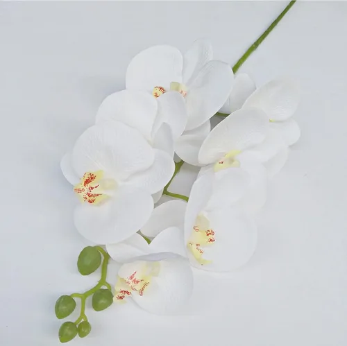 Miniatura 5 de FagusHome Flores artificiales de Phalaenopsis de 32 pulgadas, 5 piezas de orquídeas artificiales para decoración del hogar