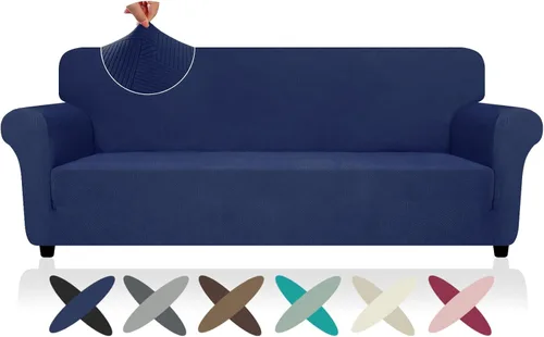 Miniatura 83 de ZNSAYOTX Funda súper elástica para silla (30"-47"), nuevas fundas de silla a rayas para sala de estar, aptas para perros y mascotas, protector