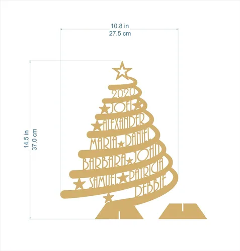 Miniatura 3 de Árboles de Navidad personalizados con nombres de familia personalizados, decoración de Navidad 2025, regalo para la familia, decoración del hogar