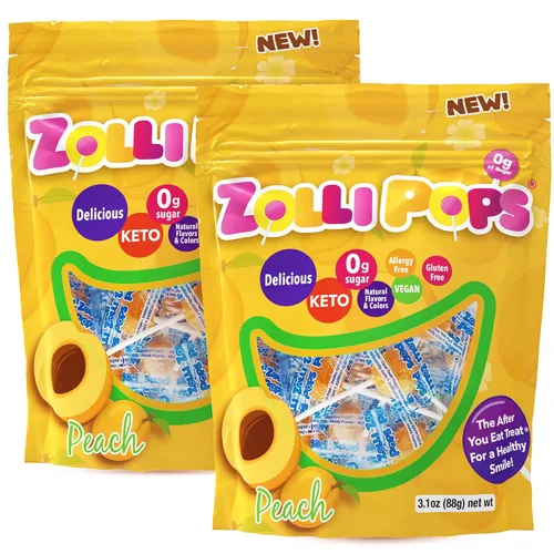 Miniatura 19 de Zollipops Clean Teeth Pops - Caramelos sin azúcar con xilitol, paletas sin colorantes, aptos para dieta keto y diabética, golosinas aprobadas por