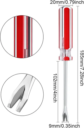 Miniatura 2 de 3 paquetes de extractor de clavos Mudder, punta en U de 3 mm, destornillador para quitar remaches, grapas y clavos, herramienta para quitar grapas