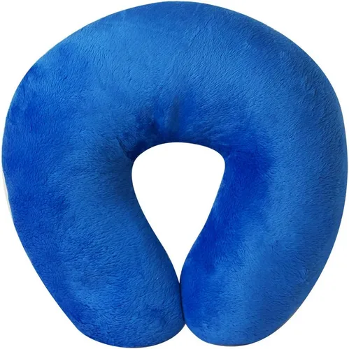 Miniatura 3 de Cloudz Almohada de cuello de viaje en avión de doble comodidad para niños. Felpa súper suave y acogedora en un lado, elastano relajante fresco