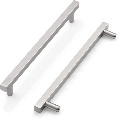 Miniatura 33 de Probrico Paquete de 5 manijas de gabinete, color negro, 2-1/2 pulgadas (2.520 in), barra cuadrada en T, manijas de gabinete de cocina, tiradores