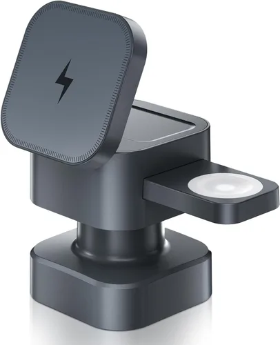 Estación de carga inalámbrica 3 en 1, cargador inalámbrico con lámpara nocturna y diseño retráctil, cargador inalámbrico para teléfono