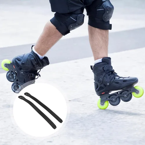 Miniatura 7 de BESPORTBLE 2 piezas de correa de patinaje de repuesto en línea zapatos de patinaje de ruedas correa de energía, hebillas para patines de hielo