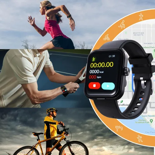 Miniatura 7 de Reloj inteligente con auriculares, pantalla HD de 1.85 pulgadas para hombres, reloj Bluetooth 2 en 1 con monitor de sueño, frecuencia cardíaca