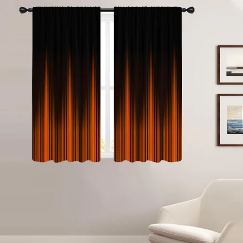 Miniatura 25 de Coxila Cortinas 100% opacas en negro y beige de 42 x 63 pulgadas, cortinas góticas degradadas con aislamiento térmico para dormitorio