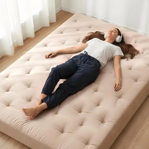 Miniatura 16 de ZonLi Colchón de Futón Japonés para Suelo Tamaño Individual de 75" x 39", Funda 100% Algodón 2.5" Engrosado, Colchón Tatami, Almohadilla Plegable