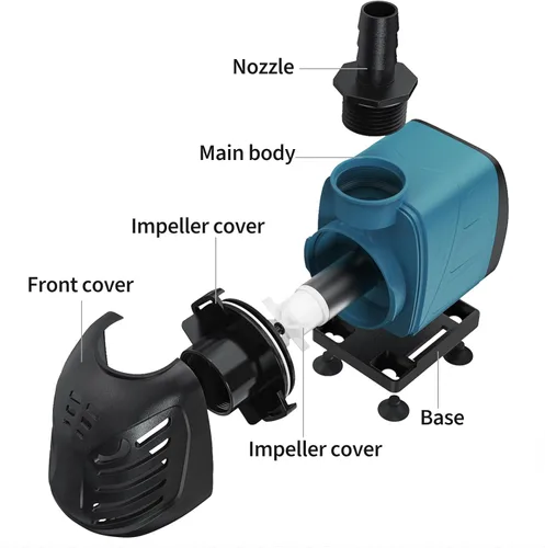 Miniatura 6 de Uniclife Bomba de agua sumergible y en línea de 550 GPH para acuario, 45 W, 6.5 pies de altura de elevación CA, 120 V, silenciosa, compacta, bomba