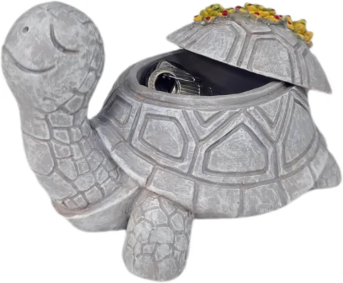 Miniatura 8 de Turtle Hide A Key Outside Cute Suculenta Turtle Key Hiders Outdoor Spare Fake Rock Ocultar Dispositivos Secretos Titular Estatua Decoración