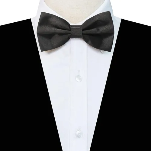 Miniatura 3 de JEMYGINS Pajarita ajustable de color sólido preatada para hombre