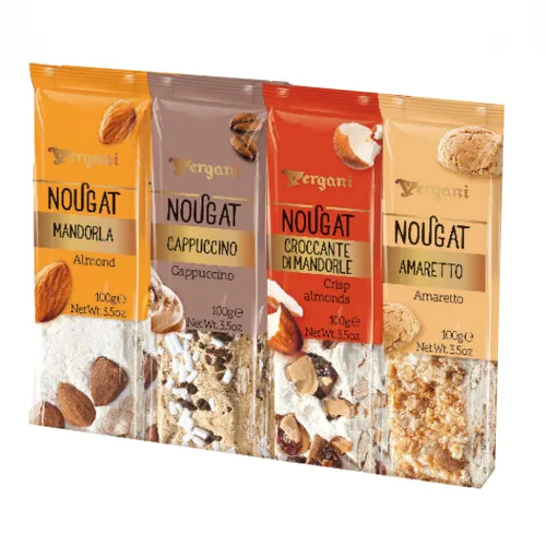 Miniatura 2 de Vergani Soft Classical Mix - Barras de caramelo de turrón (almendra, capuchino, almendras crujientes y amaretto) – Deliciosos dulces, aperitivos